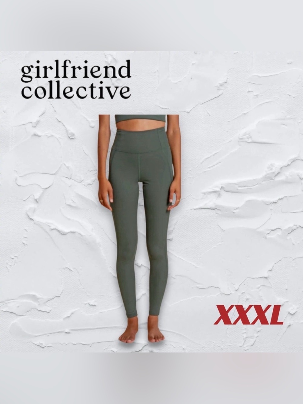 ⬇️👍🇺🇸GUC GIRLFRIEND COLLECTIVE |XXXL| Dark green High waist compressive leggings